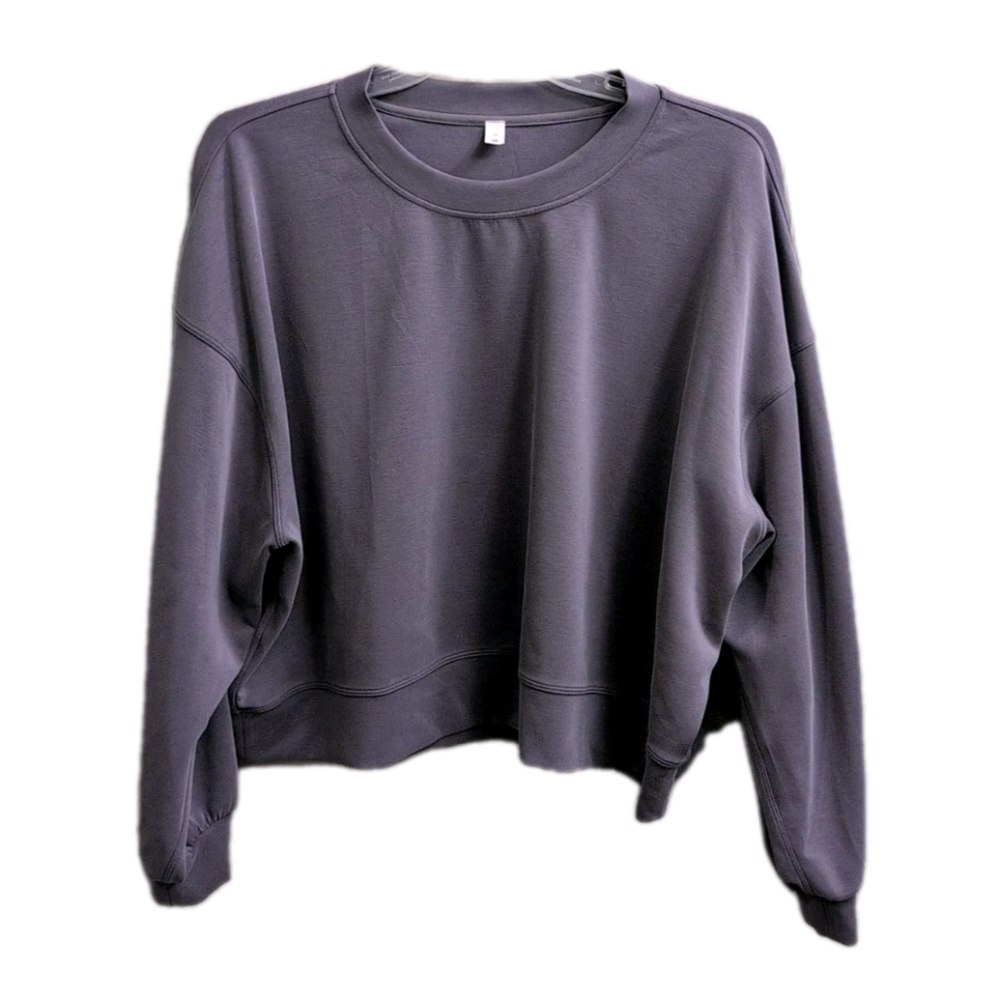 Lululemon Women 18 Oversized Crew Neck Sweatshirt Softstreme Purple Athletic